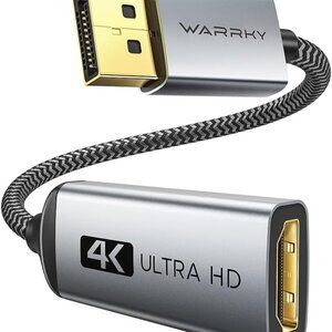 4K DisplayPort to HDMI Adapter, Uni-Directional [Metal Case, Gold-Plated Pins] D